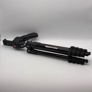 Manfrotto Compact Action Tripod Black MKCOMPACTACN-BK Joystick Head Phone Clip